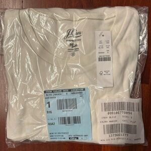 J crew Perfect Tee Cream Fabric